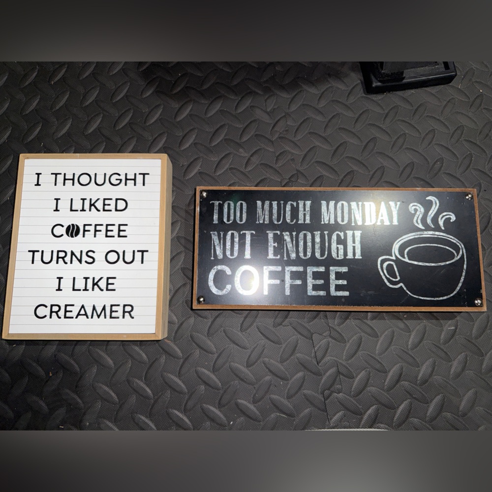 Black and White Coffee Signs